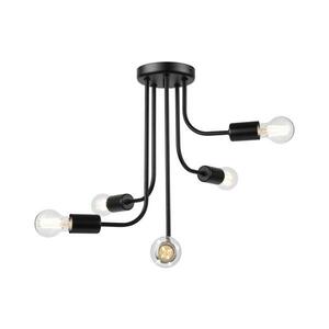 Felületre szerelhető csillár TRINITY 5xE27/15W/230V fekete LM kép