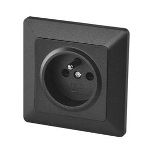 Háztartási dugalj 250V/16A antracit A6001.2 kép