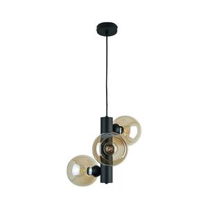 Keter Lighting Csillár zsinóron TUBE 3xE27/60W/230V fekete/füstös bézs 1935 kép