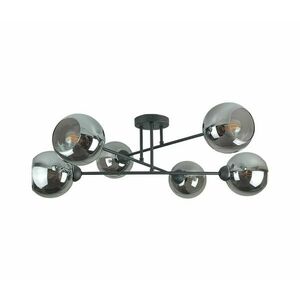 Keter Lighting Csillár rúdon VASCO 6xE27/60W/230V fekete/füstös fekete 1940 kép