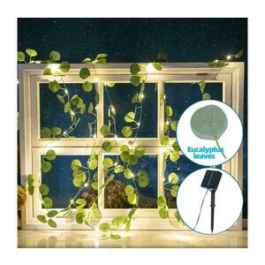 B.V. LED napelemes fényfüzér 50 LED/7m IP65 meleg fehér eukaliptusz B1020136S kép