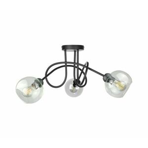 Keter Lighting Felületre szerelhető csillár EVIE 3xE27/60W/230V fekete/átlátszó 2804 kép