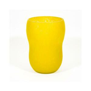 Üveg váza 17 cm, sárga kép