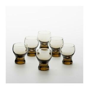 Készlet 6x likőrös pohár átlátszó barna kép