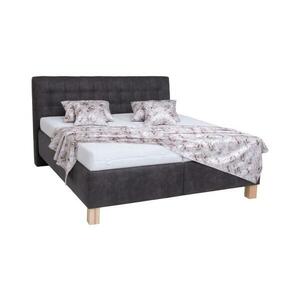 POHODA VIOLET kárpitozott ágy matraccal és ágyneműtartóval 160x200 cm, sötétszürke 8590828932307 kép