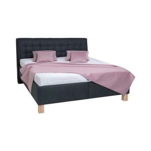 POHODA VIOLET kárpitozott ágy ágyneműtartóval, matrac nélkül, 160x200 cm, antracit 8590828932581 kép