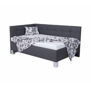 POHODA Kárpitozott ágy MARIA PETITE 120x200 cm, matraccal és tárolóval, szürke 8590828933267 kép