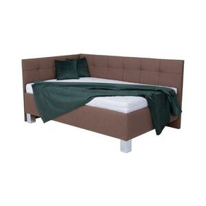 POHODA Kárpitozott ágy matraccal és tárolóval MARIA PETITE 120x200 cm barna 8590828933304 kép