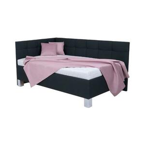 POHODA Kárpitozott MARIA PETITE ágy 120x200 cm, matraccal és ágyneműtartóval, antracit 8590828933342 kép