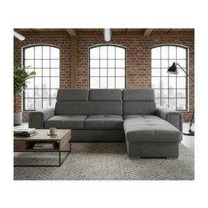 MEBLEDOMI SALVADA univerzális L alakú, kihúzható sarokgarnitúra tárolóval, sötétszürke 8590828037316 kép