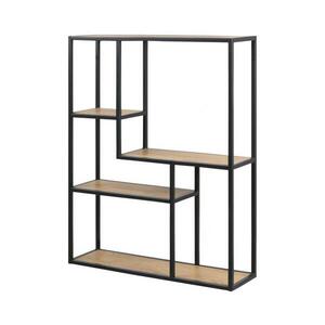 Actona SARON falipolc tölgy/fekete színben 0000074953 kép