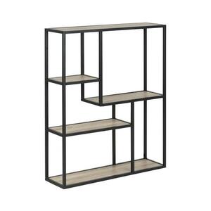 Actona SARON fali polc, sonoma tölgy/fekete 0000077638 kép