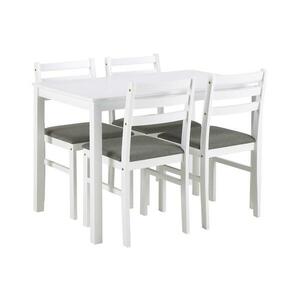 Actona EMILY étkezőasztal szett 4 fehér székkel 0000109087 kép