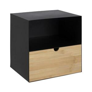 Actona Fekete/bambusz BEKIM éjjeli szekrény, falra szerelhető opciónál 0000086996 kép