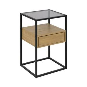 Actona ZEIN éjjeli szekrény, tölgy/fekete 0000096333 kép