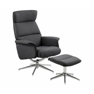 Actona Állítható DELIA fotel lábtartóval, sötétszürke 0000095481 kép