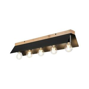 Mennyezeti lámpa ESME 5xE27/15W/230V fekete/tölgy LM kép
