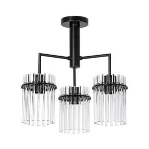 Csillár rúdon 3xE27/60W/230V fekete/átlátszó W kép