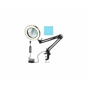 LED Dimmelhető asztali lámpa nagyítóval LED/6W/5V fekete P362L kép