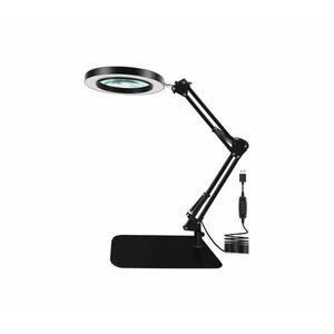 LED Dimmelhető asztali lámpa nagyítóval LED/11W/5V fekete P359A kép