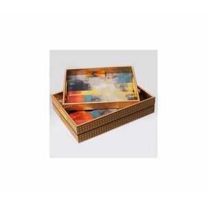 Eurolamp KÉSZLET 2x Dekoratív tálca 40x30/35x25 cm arany 752 kép