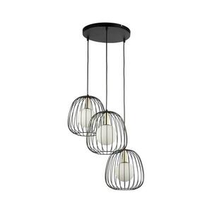 Csillár zsinóron BELL 3xG9/12W/230V fekete/arany 40729 kép