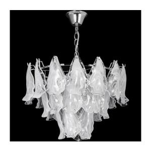 Csillár láncon 4xE27/60W/230V átm. 40 cm fényezett króm/fehér W kép