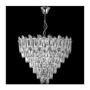 LED láncos csillár 11xE27/60W/230V + 7xLED/6W, átm. 60 cm, fényes króm W kép