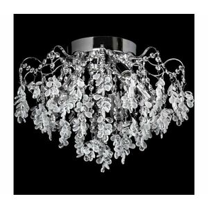 LED felületre szerelt csillár 4xE27/60W/230V + 4xLED/3W átmérő 40 cm fényes króm P kép