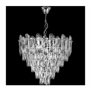 LED csillár, láncra akasztható, 9x E27 (max. 60 W, 230 V) + 6x LED 6 W, Ø 50 cm, fényes króm W kép