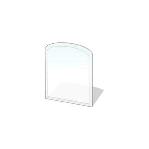 Lienbacher Üveg kandalló alá 1200x1000x8 mm félíves 21.02.882.2 kép