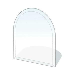 Lienbacher Üveg kandalló alá 1300x1200x8 mm félíves 21.02.886.2 kép