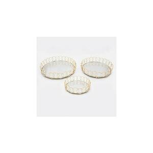 Eurolamp KÉSZLET 3x Dekoratív tálca átm. 27/33/37 cm arany 819 kép