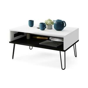 Mazzoni HALIJA konferencia asztal emelhető lappal és polccal, fehér/fekete 5903631915734 kép