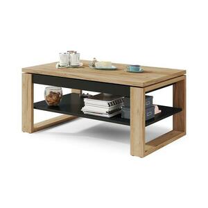 Mazzoni NEA konferencia asztal emelhető lappal és polccal, craft tölgy/fekete 5903631912801 kép