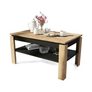 Mazzoni Átalakítható konferenciasztal emelhető lappal és polccal, ADEN tölgy/fekete 5903631914928 kép