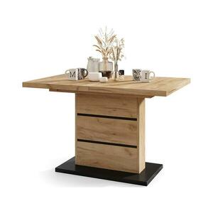 Mazzoni Kinyitható PAOLO étkezőasztal craft tölgy/fekete 5903631914553 kép