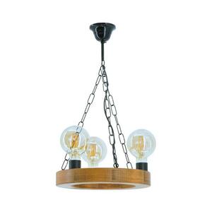 Exodus Lighting Srl Csillár láncon IOS 3xE27/60W/230V átm. 30 cm bükkfa EX kép