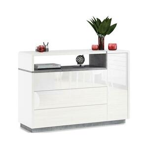 Mazzoni FRED fiókos komód, fehér/szürke színben 5903631911910 kép