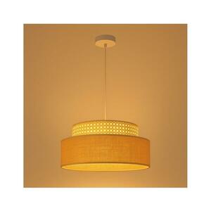 Csillár zsinóron BOHO 1xE27/60W/230V átm. 40 cm rattan 0679 kép