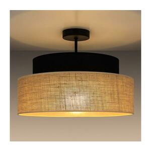 Felületre szerelhető csillár BOHO 1xE27/60W/230V átm. 40 cm fekete/bézs 0683 kép