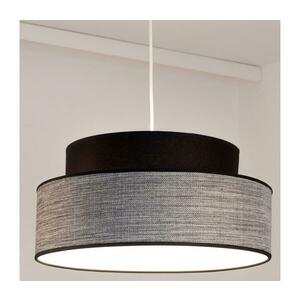 Csillár zsinóron GRACE 1xE27/60W/230V átm. 40 cm fekete/szürke 0605 kép