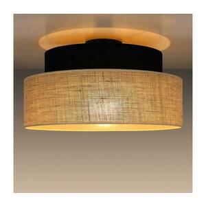 Mennyezeti lámpa BOHO 1xE27/60W/230V átm. 40 cm fekete/bézs 0122 kép