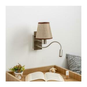 Brilagi - LED Fali lámpa NUBILA 1xE27/25W/230V + LED/3W króm/barna BG1556+BG1570 kép