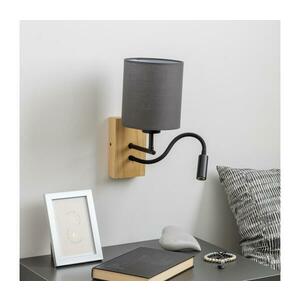 Brilagi - LED Fali lámpa NUBILA WOOD 1xE27/25W/230V + LED/3W tölgy/antracit BG1564+BG1574 kép