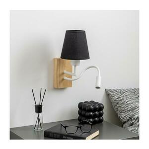Brilagi - LED Fali lámpa NUBILA WOOD 1xE27/25W/230V + LED/3W tölgy/fekete BG1565+BG1568 kép