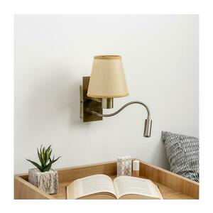 Brilagi - LED Fali lámpa NUBILA 1xE27/25W/230V+LED/3W réz/világosbarna BG1557+BG1571 kép