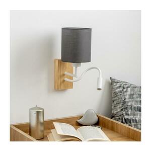 Brilagi - LED Fali lámpa NUBILA WOOD 1xE27/25W/230V + LED/3W tölgy/antracit BG1565+BG1574 kép