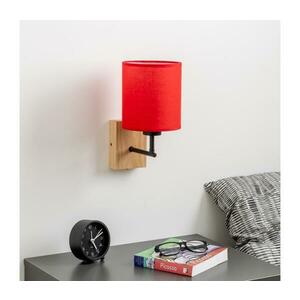 Brilagi - Fali lámpa NUBILA WOOD 1xE27/25W/230V tölgy/piros BG1561+BG1578 kép