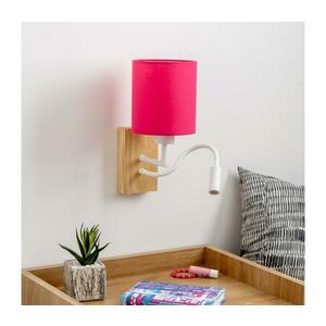 Brilagi - LED Fali lámpa NUBILA WOOD 1xE27/25W/230V + LED/3W tölgy/rózsaszín BG1565+BG1577 kép